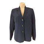 Chadwick's  Blazer Jacket Women’s 4 Navy Lined 100% Silk Photo 2