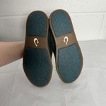 OLUKAI 'Kailua' Leather‎ Slip On Blue Camo Trench Shoes size 7 Photo 5