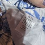 Talbots  Women's Washed Linen Drawstring Watercolor Leaves Shorts‎ Blue Size 1X Photo 7