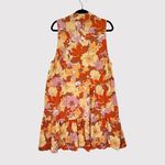 Show Me Your Mumu  Dress Orange Groovy Mini V Neck Floral Retro Glam Boho 2XL Photo 2