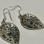 Kenneth Cole  silver tone and purple leaf earrings Photo 4