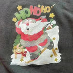 None Vintage Black HoHoHo Santa Sweatshirt Air Waves Inc. By Joan Elliott Size 2XL Photo 8