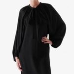 COS  black mini dress‎ attached bolero with pockets Sz 4 NWT Photo 2
