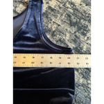 Susan Graver Navy Velvet Cardigan & Tank Top Twin Set Ruched Sleeve Size Large Photo 7