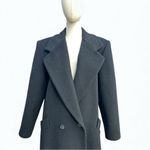 Vintage 70s/80s Karen Wool Cashmere Black Trench Coat ILGWU Union Made USA L Size L Photo 2