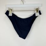 J.Crew Curved Waist Cheeky Bikini Bottom Beach Swim Minimalist Navy Blue L NWT Photo 5