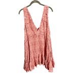 Free People  Let It Happen Mini Slip Dress Size Small Light Pink Combo Trapeze Photo 3