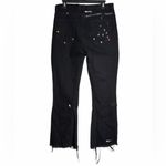 Gallery Dept Painted Distressed Ripped Flare Black Jeans Size 10 Photo 1