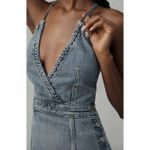 Anthropologie Etica Callista Denim Midi Tie Back Dress Blue Utility Small NWT Photo 2
