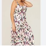 Aidan by Aidan Mattox Satin Floral Midi Skirt Photo 2