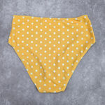 SheIn  Yellow Polka Dot High Waist Bikini Bottom Swimwear Medium Photo 1