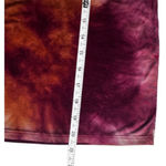 Lush Clothing Lush Maroon Orange‎ Tie-Dye Cropped Long Sleeve TShirt Size Medium Creative Boho Photo 4