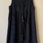Knox Rose Size XS Lace-Up Tassel Ties Lined Spring Boho Black Dress Photo 1