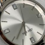 Nine West  silver tone women watch 38mm round case quartz analog crystals running Photo 2