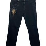 Ralph Lauren Lauren vintsge Y2K straight leg scroll embroidered mom jeans sz 6 Photo 0