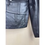 a.n.a Vintage  Women’s XL Black Genuine Lambskin Leather Motorcycle Biker Jacket Photo 6
