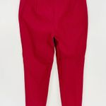 Theory  Thaniel Approached Ankle Length Straight Pants Size 10 Red Photo 5