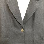Tulle Dark Gray Wool Blend One Button Blazer Jacket Size M Photo 3