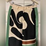ZARA  Printed Abstract Palazzo Wide Legged Pants Green Black Cream Bloggers Fave Photo 3