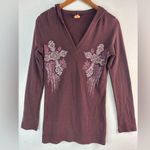 Rouge Helium R. Rouge L Chocolate Affliction Style Wings Cross. Waffle Long Sleeved Hoodie Photo 6