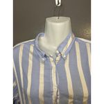 GANT Rugger Shirt Dress Womens Large Blue White Striped Belted Button Front Photo 6