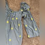 Free People embroidered linen midi dress size large Photo 2