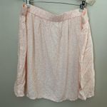 Abound  Skirt Elastic Waist Light Pink White Dot Print Casual Neutral Mini Photo 0