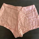 Parke‎ Shorts Womens Large Peach 100% Linen Lightweight Summer Casual Zip Photo 0