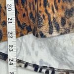 Generation Love Tan Black White Leopard Print Cowl Neck Blouse Size Medium Photo 4