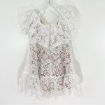 Self Portrait  Guipure Lace Off The Shoulder Lace Dress White Size 10 NWT Photo 8