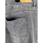 Michael Kors Crop Wide Leg Jeans Button Fly Raw Hem Denim Plus Size 24W Photo 3