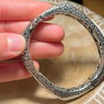 Sterling Silver Sarda Filigree Hinged Bangle Bracelet Photo 10