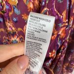 Democracy Floral Popover Top Size PM Burgundy Stretch Soft Comfort Boho Hippie Photo 6