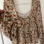 Macy's Long Sleeve Flowered Blouse Photo 2