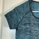 Nike  Teal Black Dri-Fit Fitted Short Sleeve Shirt Size Med EUC #2769 Photo 2