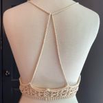 Listicle Crochet Festival Fairy Summer Halter Top in Tan Photo 4