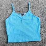 BlueAsphalt Y2K Blue Asphalt Cropped Ribbed Tank Top Photo 0