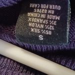 Peck & Peck  womens small silk blend cable knit purple turtleneck sweater Photo 2