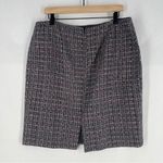 White House | Black Market WHBM Classic Black White Pink Tweed Pencil Skirt Size 16 Photo 3