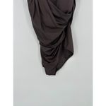 Badgley Mischka  Brown One Piece Wide Strap Ruched Swimsuit Women's Size 12 Beach Photo 1