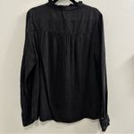 Knox Rose Washed Black Denim Chambray Blouse Photo 5