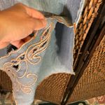 Vintage 90’s Y2K Gasoline Flare Cutout Lace Accent Jeans Size 28 Blue Photo 2