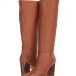 Kenneth Cole Reaction Cherry Pull On Tall Pebbled Leather Terra boots Camel 9.5 Brown Photo 0