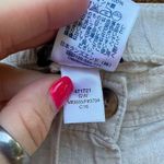 Lands' End Lands’ End 12T Mid Rise Straight Leg Roll Tab Linen Pants Photo 6