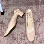 Everlane nude Pink Leather Women's block heels Sz 7 Photo 0