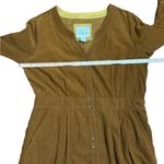 Bob Timberlake Dark Camel Brown Corduroy Button Front Dress 14 Fall Transition Photo 8