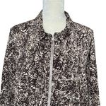 Catherines  Women’s Brown Tan Printed Half Zip Blouse Top Plus Size 1X 18/20W Photo 1