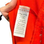 City Chic Neon Orange Open Front Lace Inset Kimono Plus Size 14 Photo 8