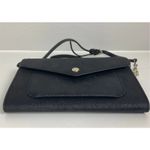 Kate Spade  Black Crossbody Purse Metallic Fabric Flap Closure Gold Chain Handbag Photo 5