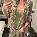 Kenar  women’s furry sweater jacket cardigan brown size medium Photo 0